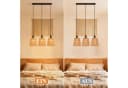 Nettlife Pendelleuchte Retro Boho Rattan höhenverstellbar E27 Bild 5