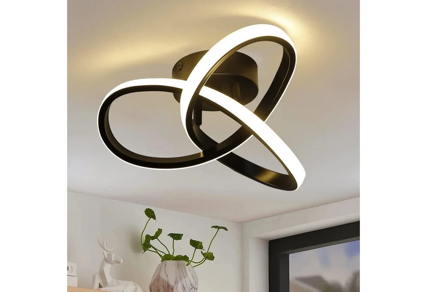 Nettlife LED Deckenleuchte Dimmbar 40CM Geometrie Design Lampe, LED fest verbaut - Bild 2