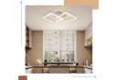 Nettlife LED Deckenleuchte Schwarz/Weiß Eckig Modern 24W Metall 3000K Bild 1