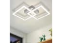 Nettlife LED Deckenleuchte Schwarz/Weiß Eckig Modern 24W Metall 3000K Bild 2