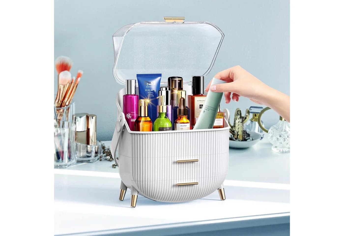 Nettlife Make-Up Organizer Kosmetikorganizer mit 2 Schubladen - Bild 2