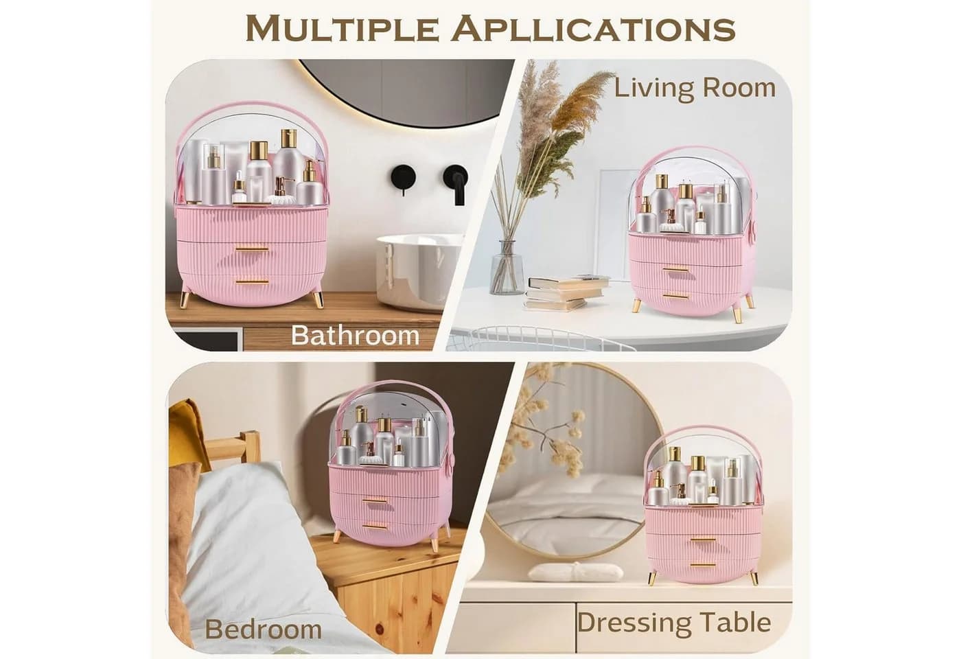 Nettlife Make-Up Organizer Kosmetikorganizer mit 2 Schubladen - Bild 4