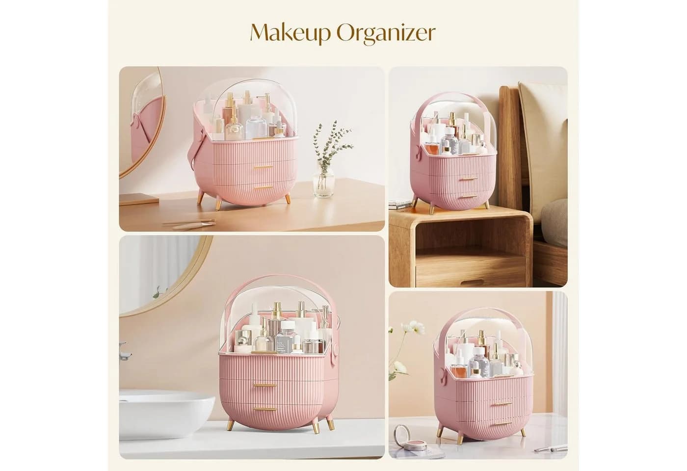 Nettlife Make-Up Organizer Kosmetikorganizer mit 2 Schubladen - Bild 5