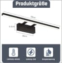 Nettlife LED Spiegelleuchte Schwarz Modern Badezimmer Spiegelbeleuchtung 60 cm 4000K Neutralweiß Bild 3