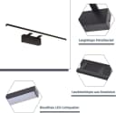 Nettlife LED Spiegelleuchte Schwarz Modern Badezimmer Spiegelbeleuchtung 60 cm 4000K Neutralweiß Bild 5
