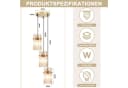 Nettlife Pendelleuchte Schwarz/Gold Ø 60cm E27 Modern Bild 3