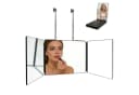 Nettlife Schminkspiegel Schwarz Tragbarer 3-fach Spiegel 360 Grad Klappbar 90 cm Bild 2