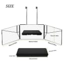 Nettlife Schminkspiegel Schwarz Tragbarer 3-fach Spiegel 360 Grad Klappbar 90 cm Bild 3