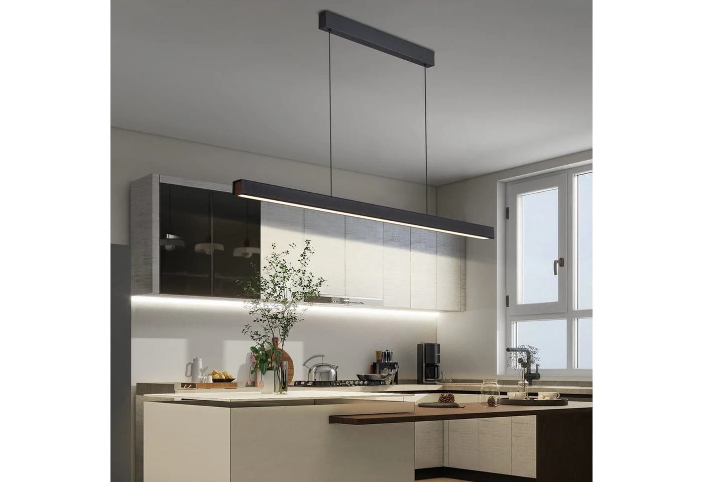 Nettlife LED Pendelleuchte Esstisch Dimmbar Fernbedienung 32W 3000-6500K