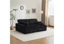 Leawin Loungesofa Modulares Cordsofa Schwarz Bild 1