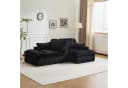 Leawin Loungesofa Modulares Cordsofa Schwarz Bild 4