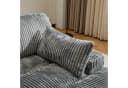 Leawin Loungesofa 2-Sitzer mit Bettfunktion Grau Cord Bild 5