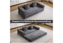 Leawin Loungesofa Faltbares Schlafsofa 4-in-1 Cordstoff Grau Bild 1