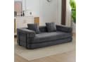 Leawin Loungesofa Faltbares Schlafsofa 4-in-1 Cordstoff Grau Bild 2
