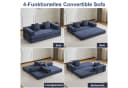 Leawin Loungesofa 4-in-1 Schlafsofa Cord Dunkelblau Bild 5