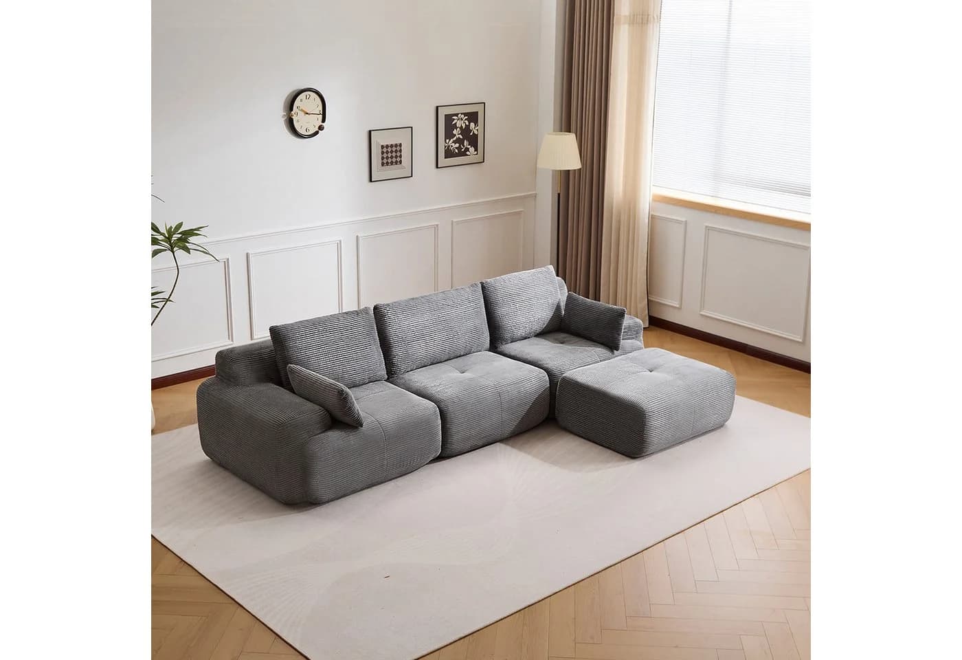 Leawin Sofa 3-2-1 Sitzer mit Bettfunktion modern kompakt flexibel - Bild 2