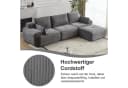 Leawin Sofa 3-2-1 Sitzer mit Bettfunktion modern kompakt flexibel Bild 4