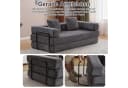 Leawin 4-in-1 Wohnzimmersofa mit Bettfunktion – faltbares Cord Schlafsofa, Bequemes & modernes Schlafsofa aus Cord – ideal für kleine Räume Bild 4