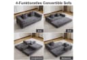 Leawin 4-in-1 Wohnzimmersofa mit Bettfunktion – faltbares Cord Schlafsofa, Bequemes & modernes Schlafsofa aus Cord – ideal für kleine Räume Bild 5