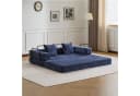 Leawin 4-in-1 Wohnzimmersofa Faltbar Dunkelblau Bild 2