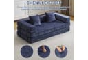Leawin 4-in-1 Wohnzimmersofa Faltbar Dunkelblau Bild 5