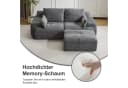 Leawin 2-Sitzer Sofa Cordstoff Grau Schwarz Modern Bild 1