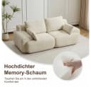 Leawin Sofa Modulares 2-Sitzer Cord Sofa Schwarz/Weiß/Grau/Grün Bild 3