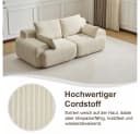 Leawin Sofa Modulares 2-Sitzer Cord Sofa Schwarz/Weiß/Grau/Grün Bild 4