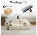 Leawin Sofa Modulares 2-Sitzer Cord Sofa Schwarz/Weiß/Grau/Grün Bild 5