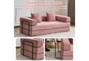 Leawin 4-in-1 Schlafsofa mit Bettfunktion Cord grau/beige/blau/schwarz Bild 4