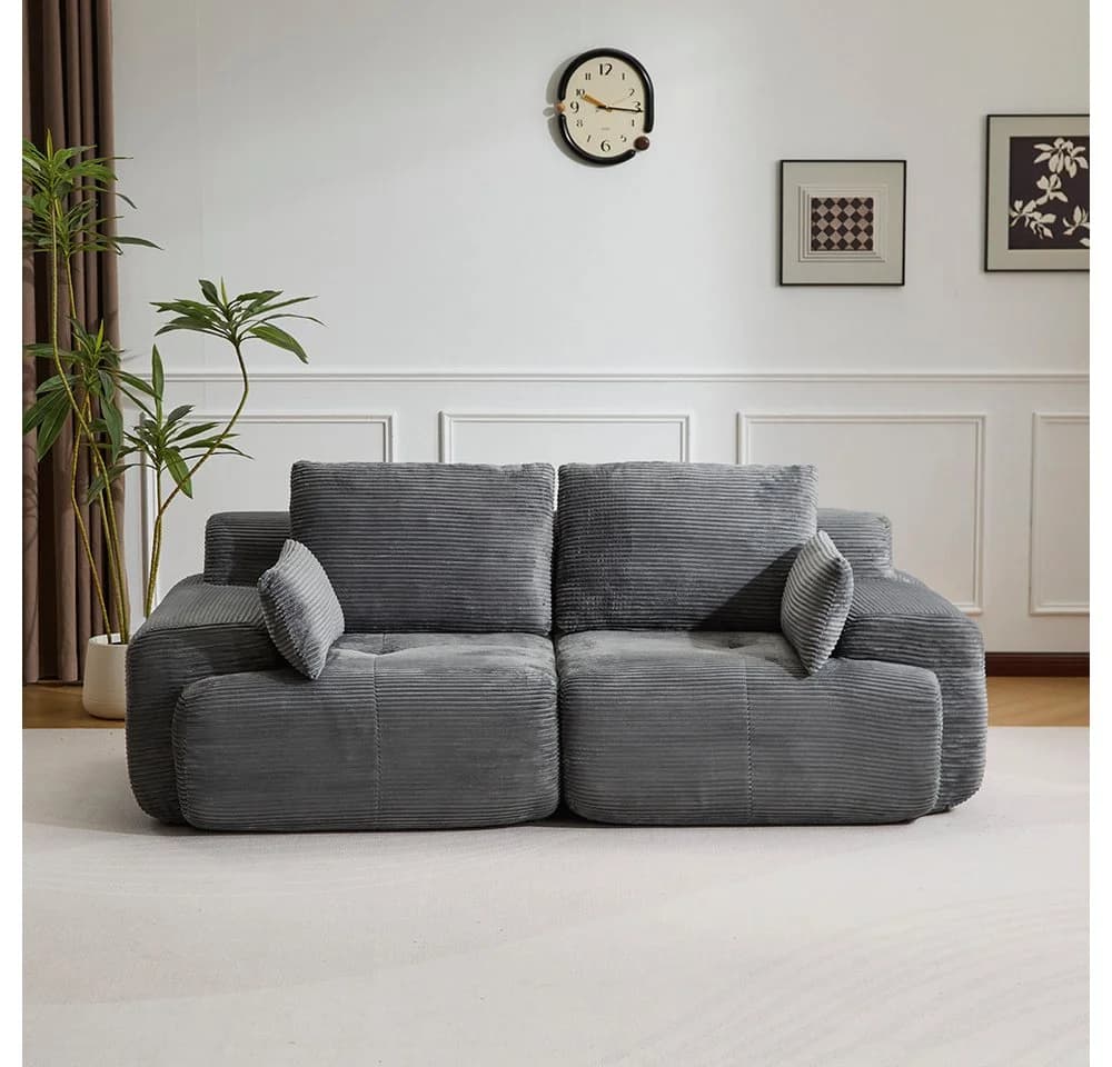 Leawin 2-Sitzer Sofa Wohnzimmer Modular Cordstoff Komfort - Bild 2