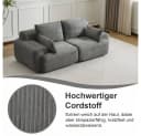 Leawin 2-Sitzer Sofa Wohnzimmer Modular Cordstoff Komfort Bild 4