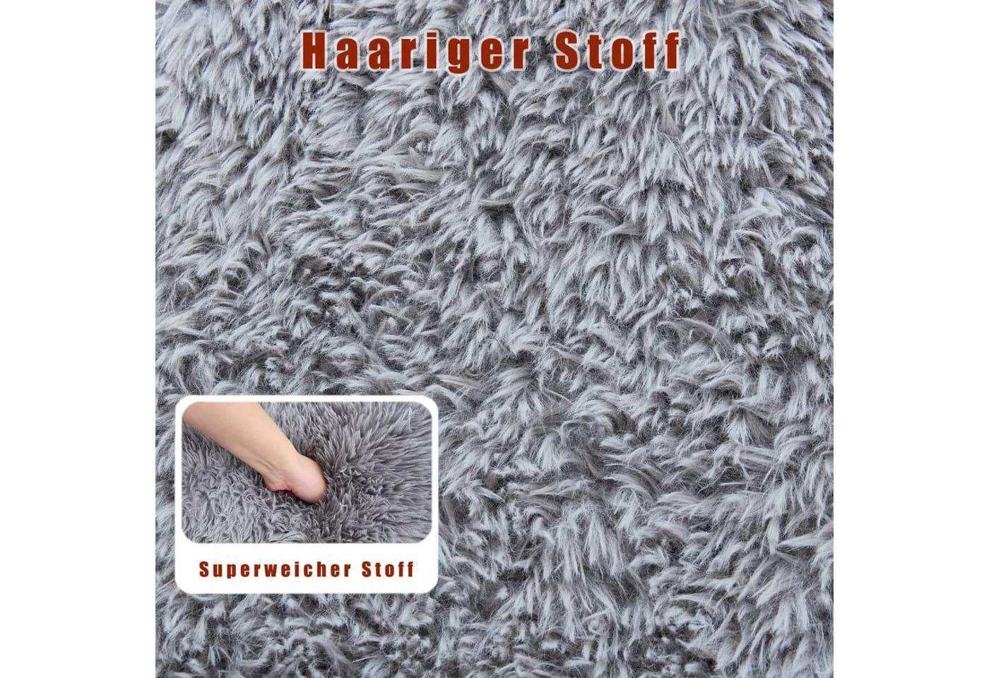 ANYSUN Sitzsack Relaxsessel Grau 5-stufig verstellbar - Bild 4