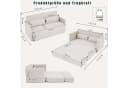 ANYSUN Loungesofa 2-in-1 Schlafsofa Beige Cordstoff Bild 1