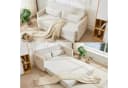 ANYSUN Loungesofa 2-in-1 Schlafsofa Beige Cordstoff Bild 5