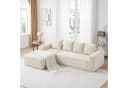 ANYSUN Ecksofa L-Form Beige Cordsamt 4-Sitzer Bild 1