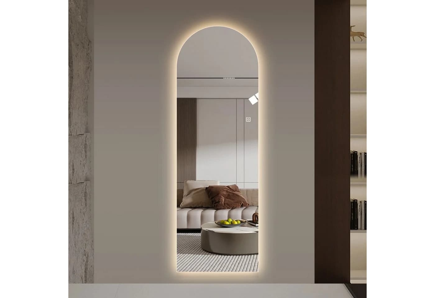 ANYSUN LED Wandspiegel Silber 150x50 cm mit 3 Lichtfarben & Memory-Funktion - Bild 3