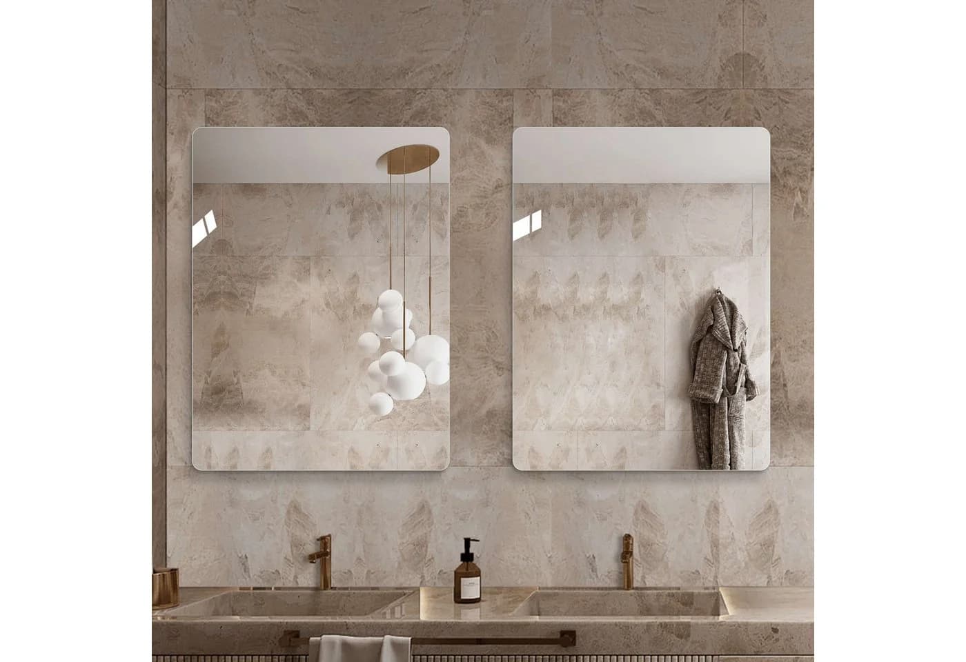ANYSUN Rahmenloser Wandspiegel HD Kupferfrei Glas Modern