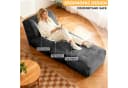 ANYSUN Sitzsack Cord mit Hocker Grau Ergonomisch Bild 1