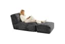 ANYSUN Sitzsack Cord mit Hocker Grau Ergonomisch Bild 2