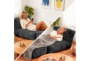 ANYSUN Sitzsack Cord mit Hocker Grau Ergonomisch Bild 3