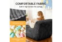 ANYSUN Sitzsack Cord mit Hocker Grau Ergonomisch Bild 4