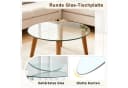 ANYSUN Runde Tischplatte aus vorgespanntem Glas, transparent Bild 5