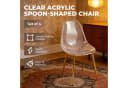 ANYSUN Esszimmerstuhl 4er Set Transparent Gold Metallbeinen Bild 1