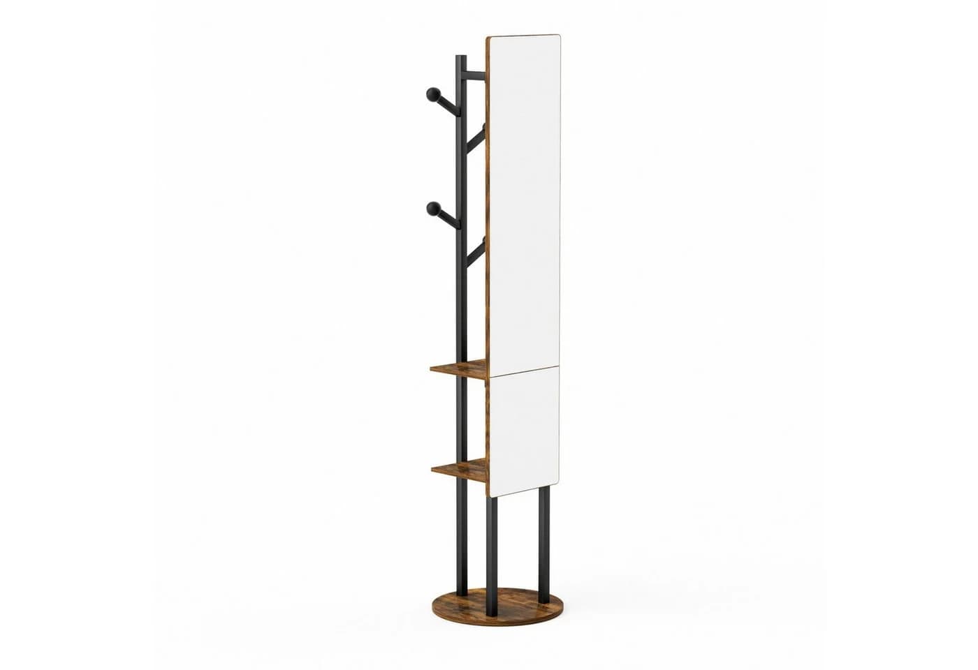 ANYSUN Ganzkörperspiegel Garderobe 360° drehbar Braun - Bild 2