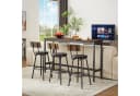 ANYSUN Bartisch-Set mit 3 Hockern, Industrie-Design Braun/Schwarz Bild 3