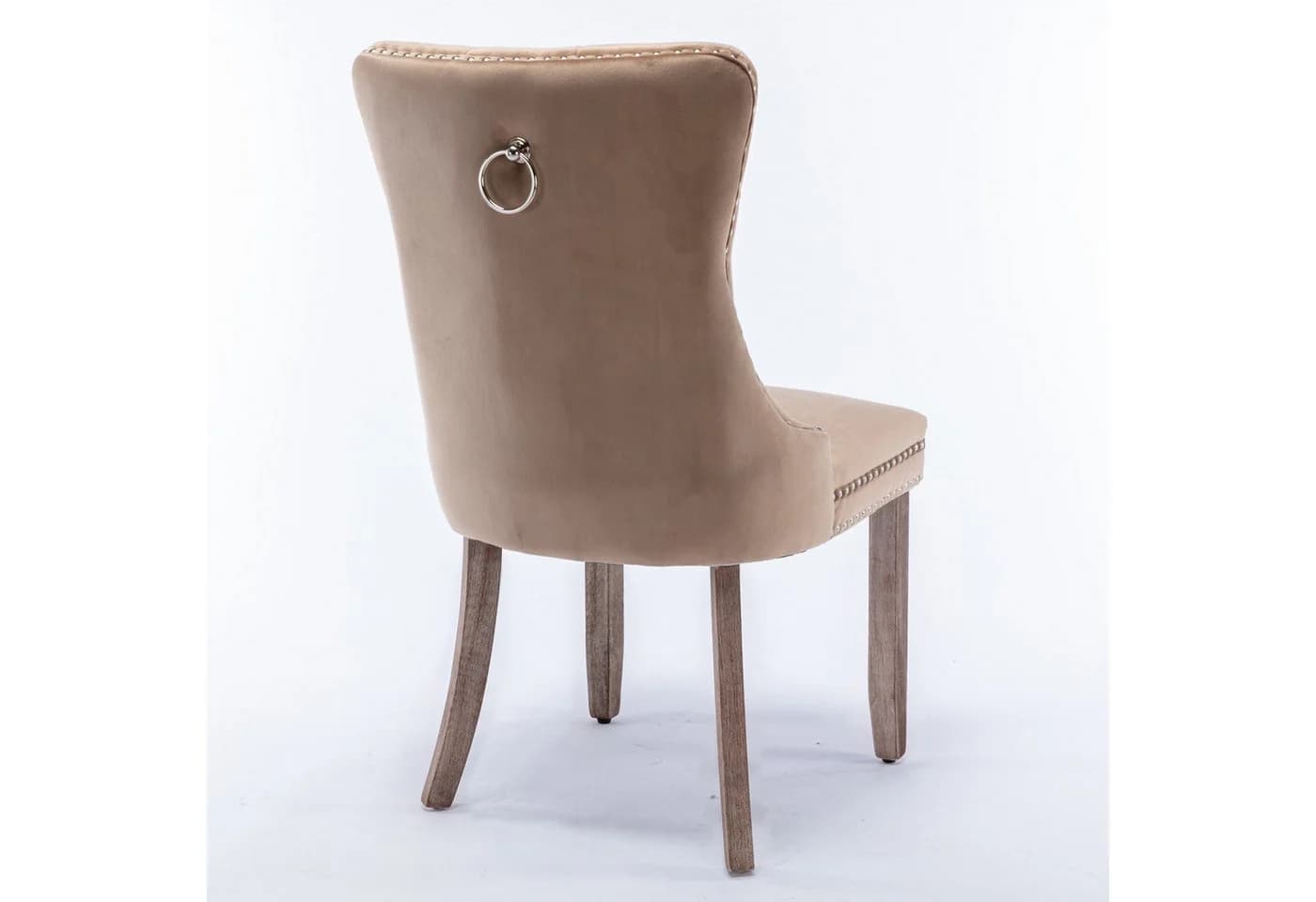 ANYSUN Esszimmerstuhl 2er-Set Khaki Samt Chesterfield Massivholz - Bild 5