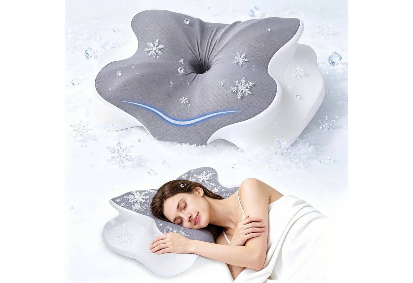 Elegear Nackenstützkissen Memory Foam Kühlend - Bild 2