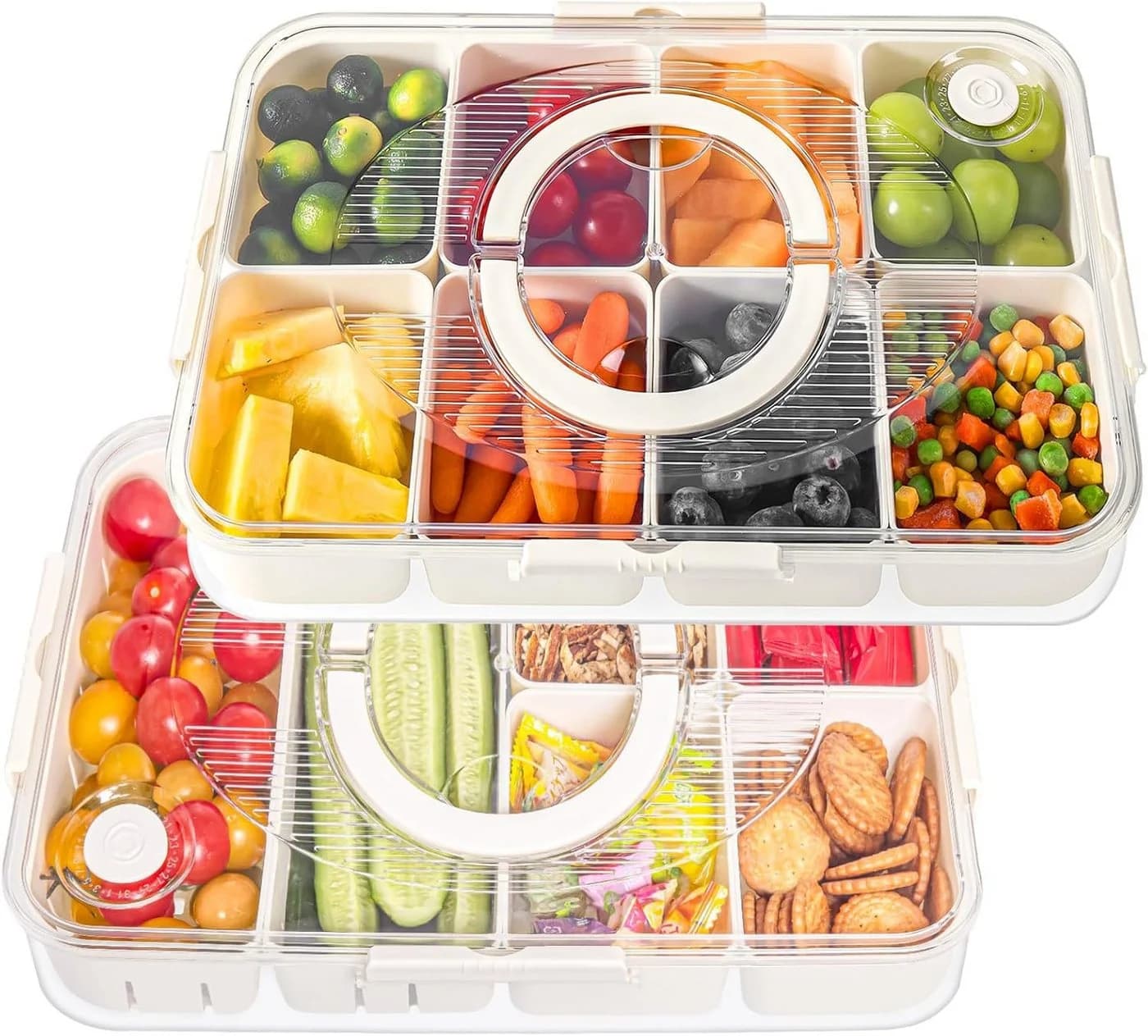 Elegear Snackbox mit 8 Fächern Weiß Polypropylen - Bild 2