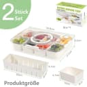 Elegear Snackbox mit 8 Fächern Weiß Polypropylen Bild 3